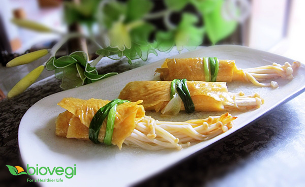 VÁNG ĐẬU CUỐN NẤM KIM CHÂM